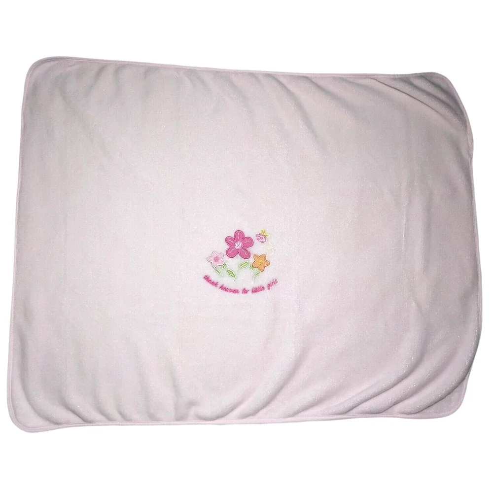 Sam Salem & Sons Pink Thank Heaven For Little Girls Flower Blanket Fleece 31526